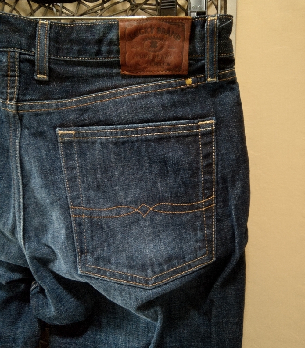 Lucky Brand Men's 361 Vintage Straight Jeans Dark Creek Wash - Picture 6 of 8